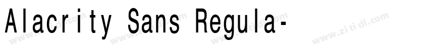 Alacrity Sans Regula字体转换 Alacrity Sans Regula字体转换
